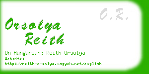 orsolya reith business card